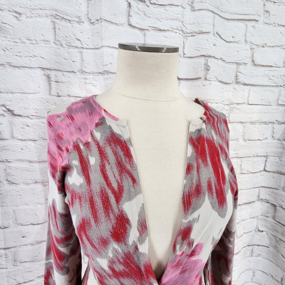 Vintage Y2K Balletcore Cardigan Feminine Dainty Knit Plunge Soft Girl Size Large - Picture 7 of 9